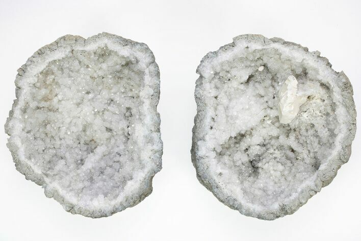 Keokuk Quartz Geode with Columnar Calcite Crystals - Iowa #215039